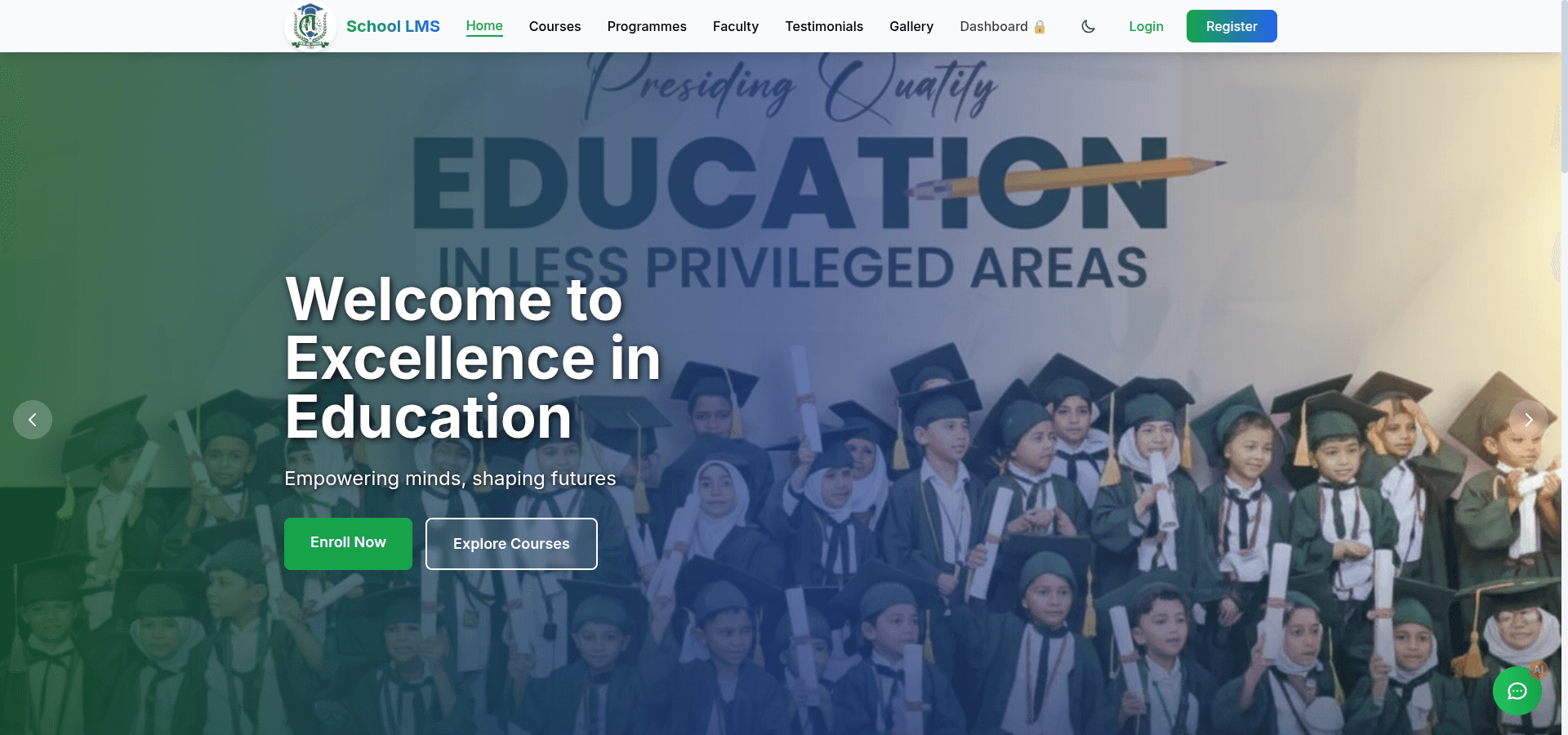 School LMS Platform screenshot 1